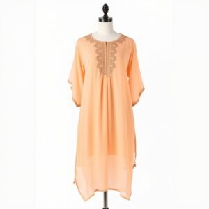Embroidered Chiffon Frock