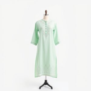 Embroidered Cotton Kurta