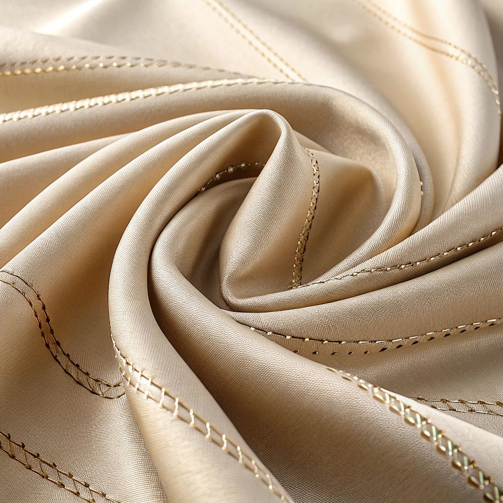 Premium linen fabric detail close up