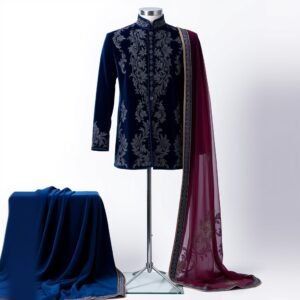 Velvet Winter Wedding Suit